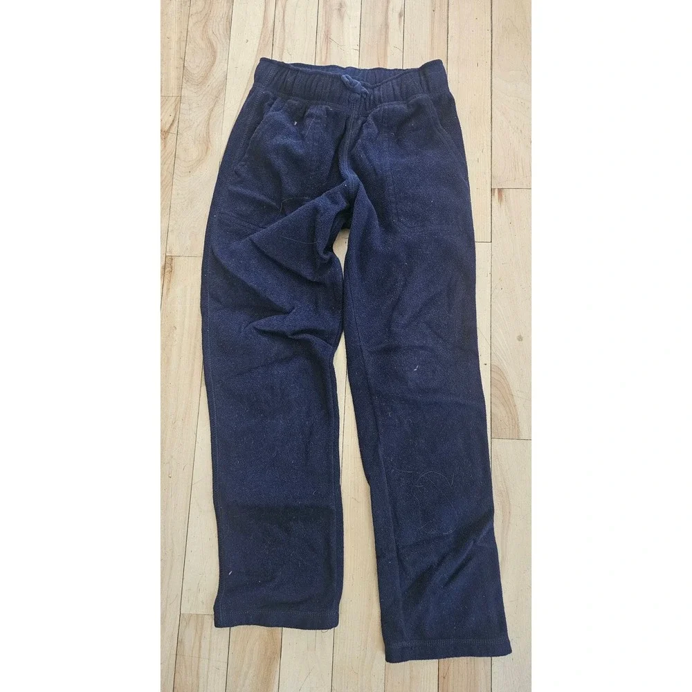 Gymboree Boys Navy Blue Fleece Lounge Pants Elastic Waist Pockets Size M 7-8
